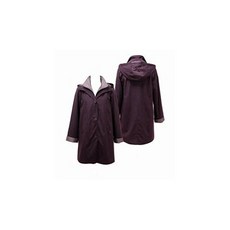 미관 여성복 플러스사이즈 3/4 a 라인 레인코트 블랙베리 3.0사이즈