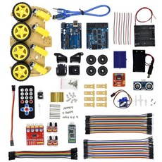 아두이노 다기능 블루투스 제어 로봇 스마트 카 키트 아두이노용 Diy 4WD UNO R3 스타터 공개 코드 톤, 없음, 1개