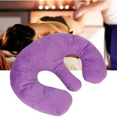 Shanrya 안마 마사지 침대 시트 가슴 지지 베개 미용실 테이블 SPA 여행용 휴대용 경량 패드퍼플 1438464, 1개