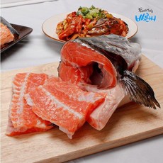 [바른씨][HACCP인증]노르웨이 냉동 연어구이용 연어머리 갈비뼈 배꼽살 턱살 혈합육파지 외 특수부위 골..., 04_연어턱살 300g 전후, 1개