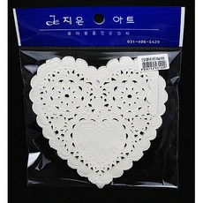 도일리페이퍼 하트 140mm 100장