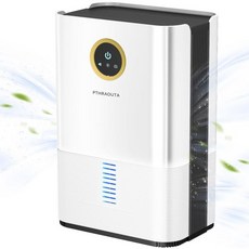 PTHRAOUTA 가정용 제습기 50 OZ 수조 （ 1000평방피트 ） 제습기 안전 배수 자동 오프 냄새 제거 2 듀악코어 지하 욕실용 휴대용 소형 RV 옷장 실내, 하얀색 미국직구