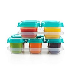 OXO Tot 12 피스 베이비 블록 세트 Teal, One Color_Teal, One Color_Teal, One Color