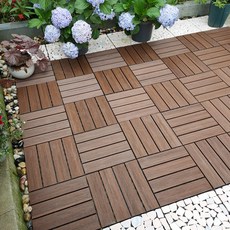 헤링본마루 우드 테라스 베란다 나무 데크 타일 DIY, F 30cm(평당11개필요)