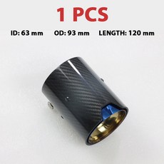 자동차 장식용 탄소 섬유 배기 팁 업그레이드 및 수정 BMW M2 M3 M4 M135i M235i M140i M240i M335i M340i M435i M440i 1PC, 7) Blue inlet 63mm
