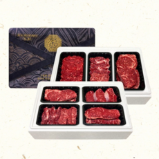 [진수성찬] 어사품 인증 횡성한우 등심+특수+불고기 (각400g) 명품 태백제일 모듬 구이용 선물세트, 1세트