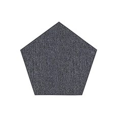 Galaxy Way 흑백 실내 실외 카펫 그레이 -12 '펜타곤 (12' Pentagon Grey), 12' Pentagon, Grey