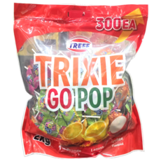 트릭시 고 팝 플랫 롤리팝 캔디 6.5G, 300개