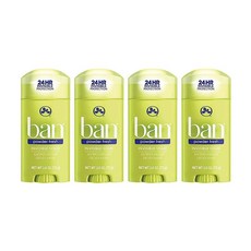Ban powder Fresh Deodorant 밴 데오드란트 파우더 프레쉬 인비저블 솔리드 73g 4팩, 4개