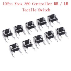 Xbox One 360 컨트롤러용 교체 수리 부품 RB LB 범퍼 단추 촉각 스위치 10 개, 10개, 01 one size