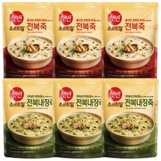 햇반 소프트밀 2종 6개(전복3/ 전복내장3), 1세트, 420g