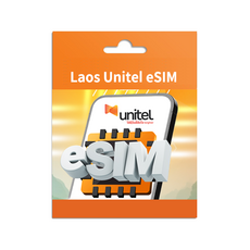 라오스 eSIM 유니텔 10일 LTE 15GB 현지통화 15분, 1개