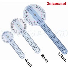6 개 / 대 5 개 3 개 / 대 각도기 멀티 규칙 척추 손가락 고니 오 미터 각도 의료 척추 통치자 180/360 학, 04 3size