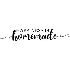 CreativeSignsnDesigns Happiness is Homemade - Vinyl Decal (Black 22x4) (Black 22"x4"), Black, 22"x4"