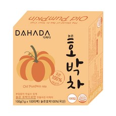 다하다 국산 늙은 호박차 100티백 1g 100%늙은 호박만 넣은 다하다 늙은 호박차