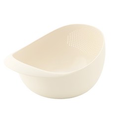 쌀싯기 야채세척 물빠짐 바구니 과일 세척볼 채반, 1개, 아이보리