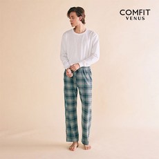 비너스 폴리 레이온스판 체크나염 남성 파자마 SYEPE005M