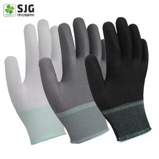 SJG 클로버 PU 내피장갑 속장갑 50켤레, 블랙 S, 50개