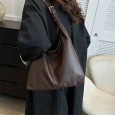 한국 버전 대용량 싱글 크로스 바디 백 여성용 핸드백 심플 캐주얼 통근 PU 가죽 숄더 토트백 패션