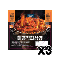 심플리쿡 매콤직화삼겹구이 간편술안주 140g x 3개