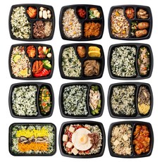 미스터네이처 로칼 나물비빔밥 반찬도시락 12팩 저당 한 끼 건강식단 냉동배달 주문