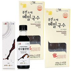 순곡물면 메밀국수 400g 2개 요리용 맛간장 산나물간장 250ml 1개 묶음세트