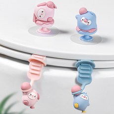 친픽 귀여운 캐릭터 변기커버 손잡이세트, 거위세트