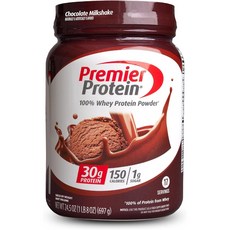 Premier Protein Powder 바닐라 밀크쉐이크 단백질 30g 설탕 1g 100% 유청 단백질 17회분 23.3 온스, 03.바닐라 밀크쉐이크, 1개