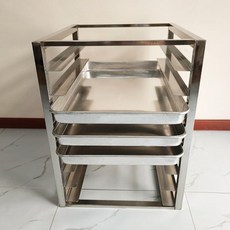베이킹 트레이 식당 퇴식대 빵집 정리대 다층 카트, 6단 냉장고 트레이 랙 높이 61, 6개