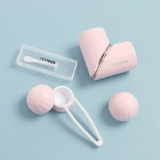 렌즈 케이스 보관 렌즈가방 여행 공병 핑크, 1개