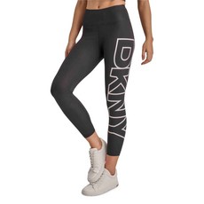 DKNY 스포츠 로고 크롭 레깅스 블랙 화이트 117614