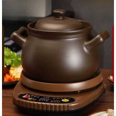 옹기 약탕기 가정용 전통 탕약기 홍삼 건강 차 삼계탕, A4.5보라색항아리+브라운베이스