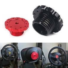 알루미늄 스티어링 휠 어댑터 심 레이싱 게임용 스티어링 휠 어댑터 T300 T500 TS-PC TS-XW 75mm, 1개, 1.Black