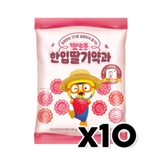 뽀로로 한입딸기약과 디저트간식 100g x 10개