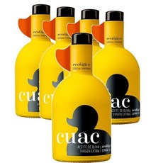 스페인 꾸악 CUAC 에꼴로지코 피쿠알 엑스트라 버진 올리브오일 500ml, 5팩