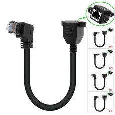 직각 UTP 네트워크 케이블 패치 코드 Cat6 이더넷 RJ45 90 도 Cat6a 랜 노트북 라우터 TV 박스용, 01 CAT6 0.5M_01 Down, 1개