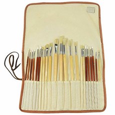 Hide & Drink Artist Paint Brush Canvas Roll-Up with Leather L/578126, 상세내용참조