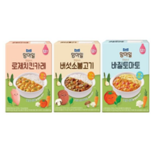 맘마밀 안심소스(80g X 2개) 3종 아이 간편 반찬, 1세트, 160g, 로제치킨카레+버섯소불고기+바질토마토