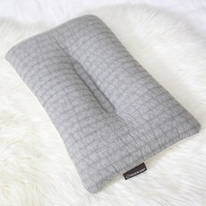 달콤베이비 피그먼트 워싱 줄누빔 매쉬 토들러베개 아동베개, 03.그레이, 1개