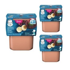 거버 과일퓨레 113g, 바나나 자두 포도(Banana Plum Grape), 54개입
