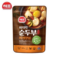 [해표] 맛집 바지락 순두부 찌개양념 120g, 1개