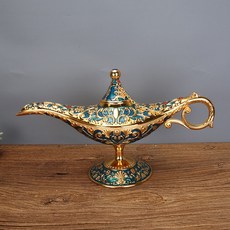 요술램프 알라딘 주전자 대형 매직 램프 러시아 특성 레트로 거실 홈 35cm, 2.Light blue