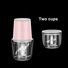고기 분쇄기 다지기 무선 충전식 전기 연마기 USB 다지기 주방 프로세서 300 ml 600ml 2 컵, pink
