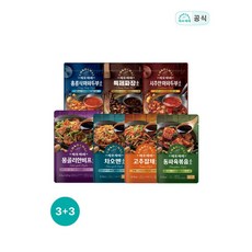 차오차이 중화요리소스 3+3 골라담기 동파육 차오멘 고추잡채 특제짜장 몽골리안, 6개, 125g