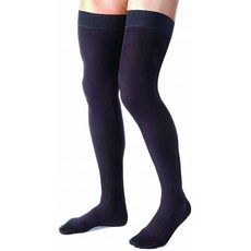 JOBST - 115517 남성 허벅지 높이 15-20mmHg 리브드 클로즈드 토우 M 블랙: 산업 &amp; 과학