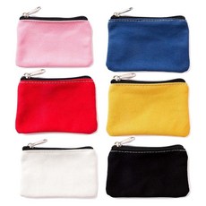 WDCFXY Canvas Coin Purse Set 3.1 x 5.1 inches 6 Pack Assorted Colors 246071