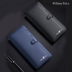 WilliamPOLO(윌리엄폴로) 191483 명품소가죽 남성지갑 남성장지갑 클러치지갑 가죽지갑 장지갑(국내발송)