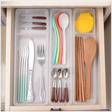 싱크대 서랍 주방용품 수저 정리 키친트레이 수납용품, 1개, 투명 기본형