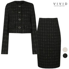 비비드시크릿가너 SET 여성 금사트위드 가을겨울 정장자켓+스커트 세트