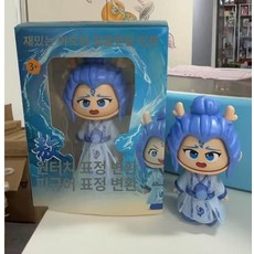 변신하는 네자 캐릭터 키링 장난감 변신 귀여운 펜던트 휴대용 피규어 표정 변화 휴대 가능한, 1개, 아오빙 변신인형 상자형